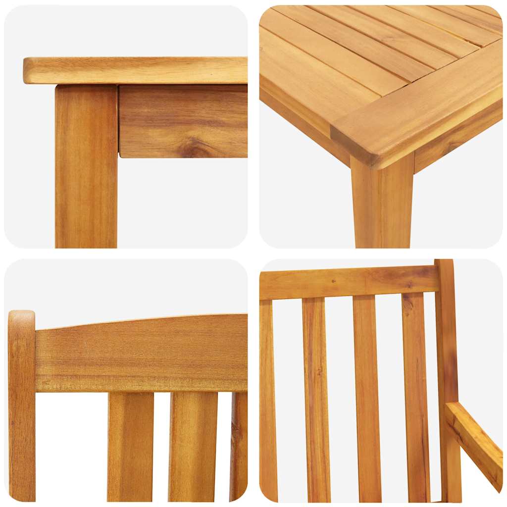 vidaXL Garden Dining Set 5 pcs Brown Solid Acacia wood