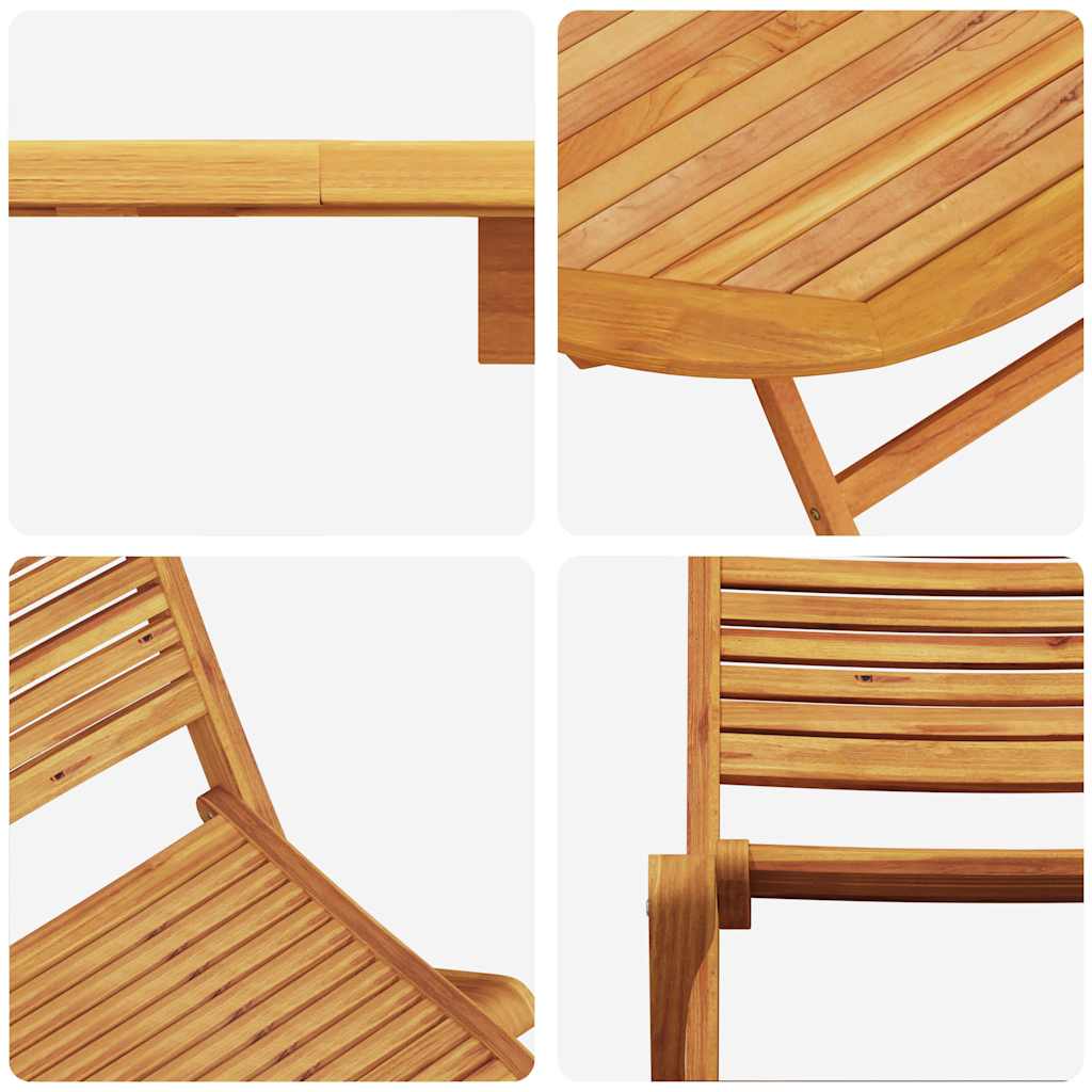 vidaXL Garden Dining Set 5 pcs Brown Solid Acacia Wood