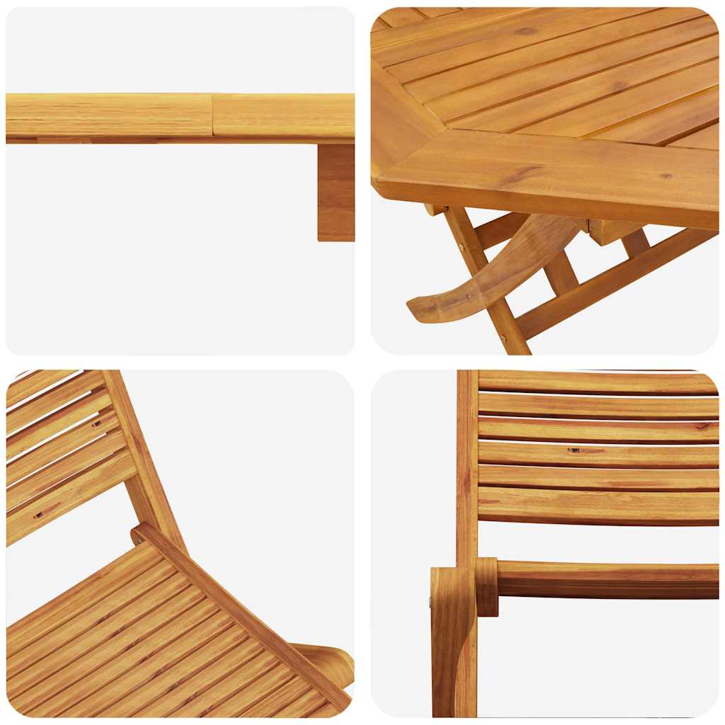vidaXL Garden Dining Set 5 pcs Brown Solid Acacia Wood
