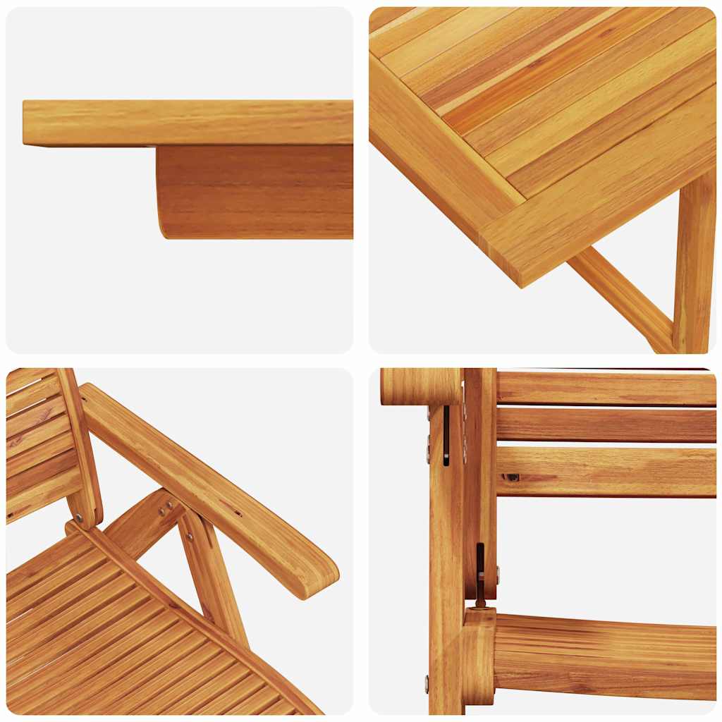 vidaXL Garden Dining Set 5 pcs Brown Solid Acacia Wood