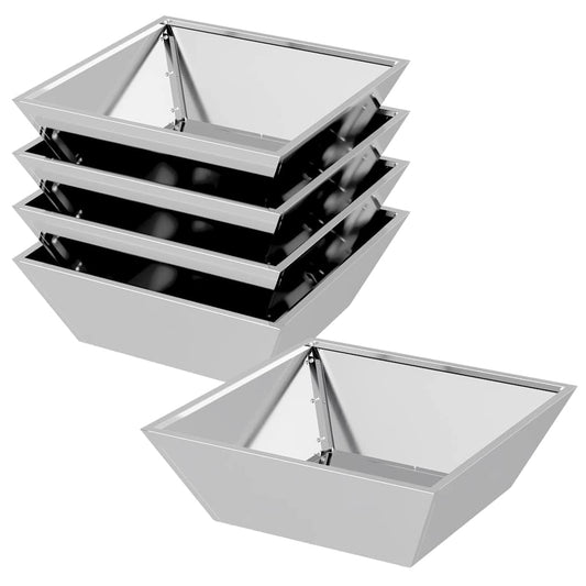 vidaXL Garden Planter 5 pcs Silver 50 x 50 x 15 cm Galvanised Steel
