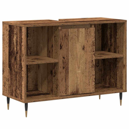 vidaXL Bathroom Cabinet Old Wood 80 x 33 x 60 cm Engineered Wood