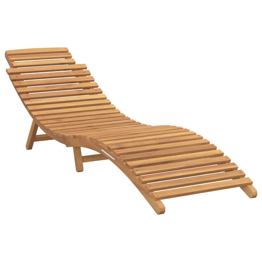 vidaXL Sun Lounger Brown 198 x 55 x 58.5 cm Solid Teak Wood