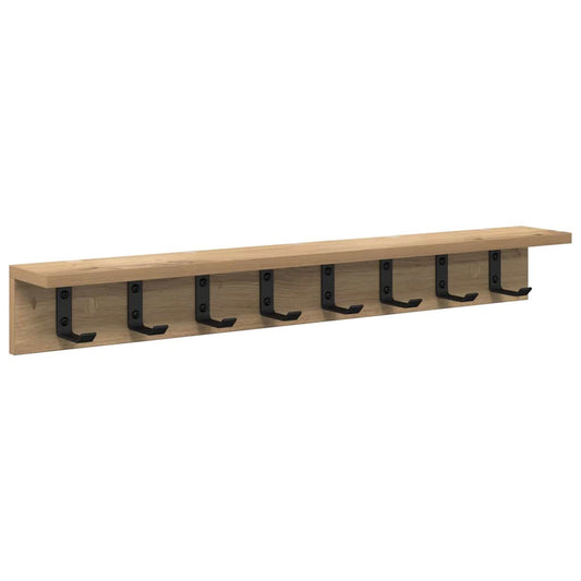 vidaXL Wall-Mounted Coat Rack Artisan Oak 80 x 10.5 x 10.5 cm