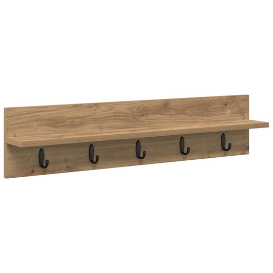 vidaXL Wall-Mounted Coat Rack Artisan Oak 80 x 10.5 x 18 cm