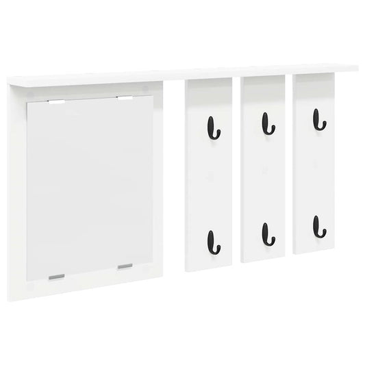 vidaXL Wall-Mounted Coat Rack White 85 x 10 x 45 cm Engineered wood