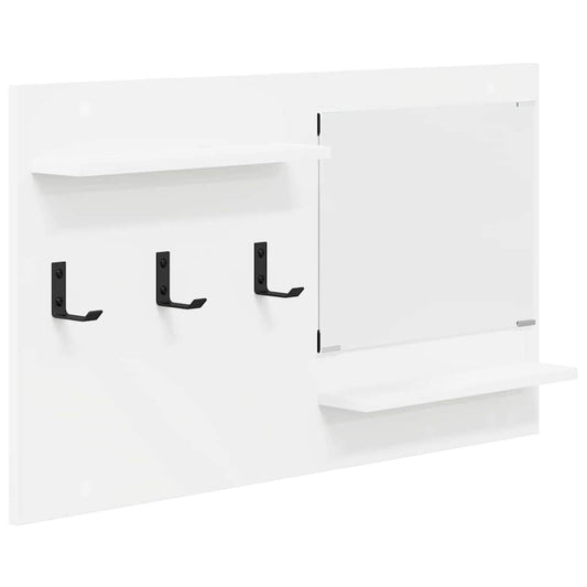 vidaXL Wall-Mounted Coat Rack White 90 x 10 x 50 cm Engineered wood