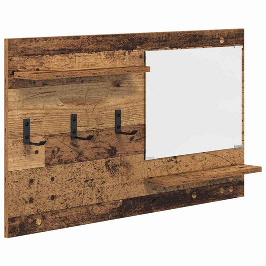 vidaXL Wall-Mounted Coat Rack Old Wood 90 x 10 x 50 cm Engineered wood