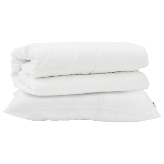 vidaXL Duvet Set with Pillow 2 pcs White Microfibre