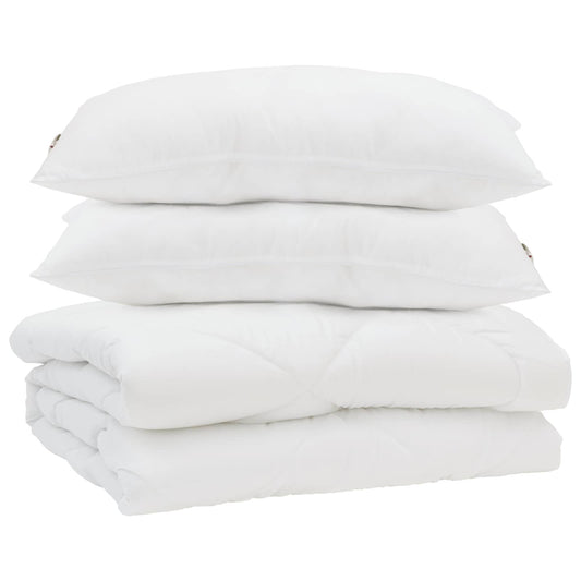 vidaXL Summer Duvet with Pillow 3 pcs White Microfibre