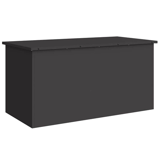 vidaXL Garden Storage Cushion Box Steel 100 x 50.5 x 50 cm 220 Black
