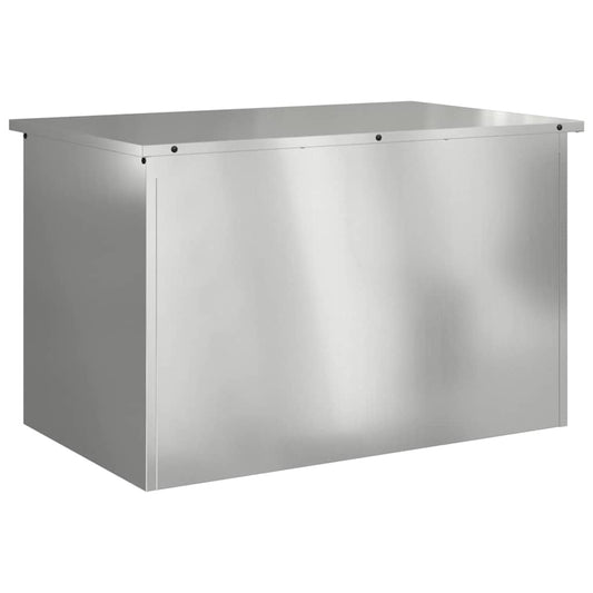 vidaXL Garden Storage Cushion Box Galvanised Steel 80 x 50.5 x 50 cm