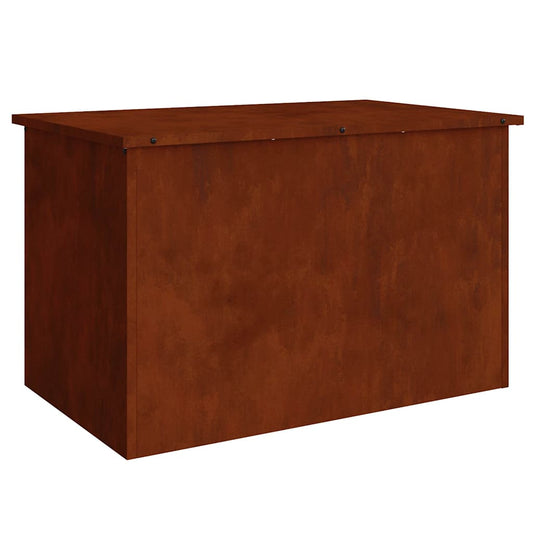 vidaXL Garden Storage Cushion Box Steel 80 x 50.5 x 50 cm Rusty
