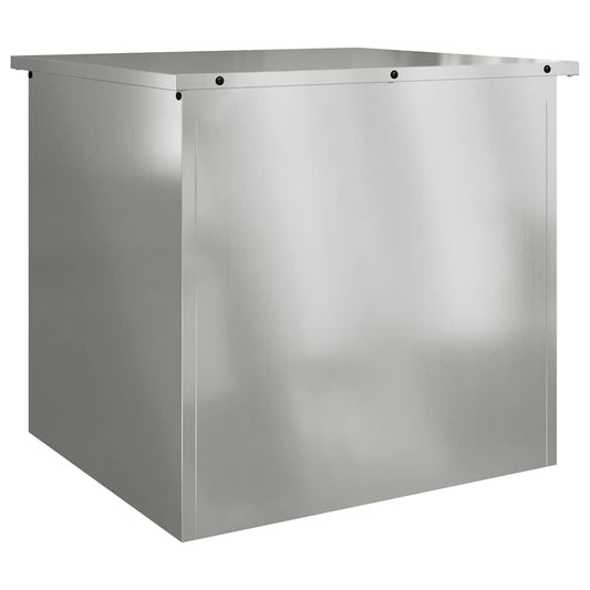 vidaXL Garden Storage Cushion Box Galvanised Steel 55 x 50.5 x 50 cm