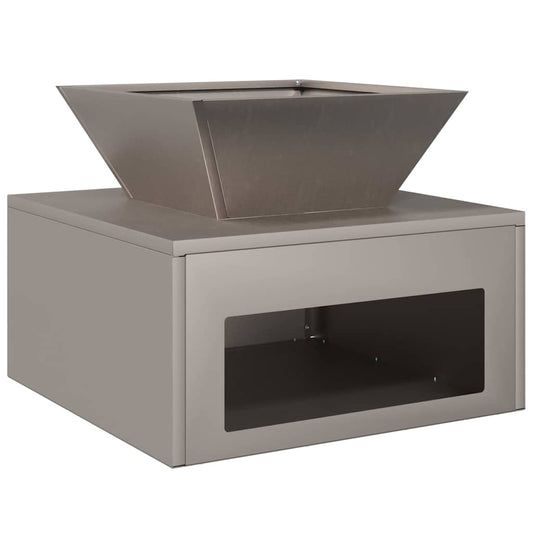 vidaXL Fire Pit Rusty 50 x 50 x 40 cm Weathering Steel