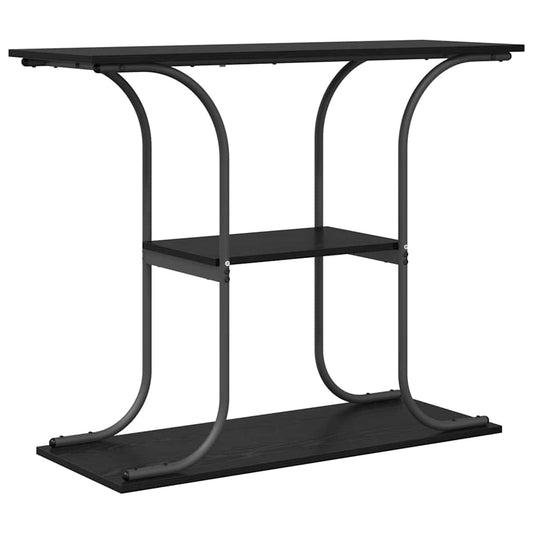 vidaXL Console Table Black Oak 101 x 35 x 80.5 cm Engineered Wood