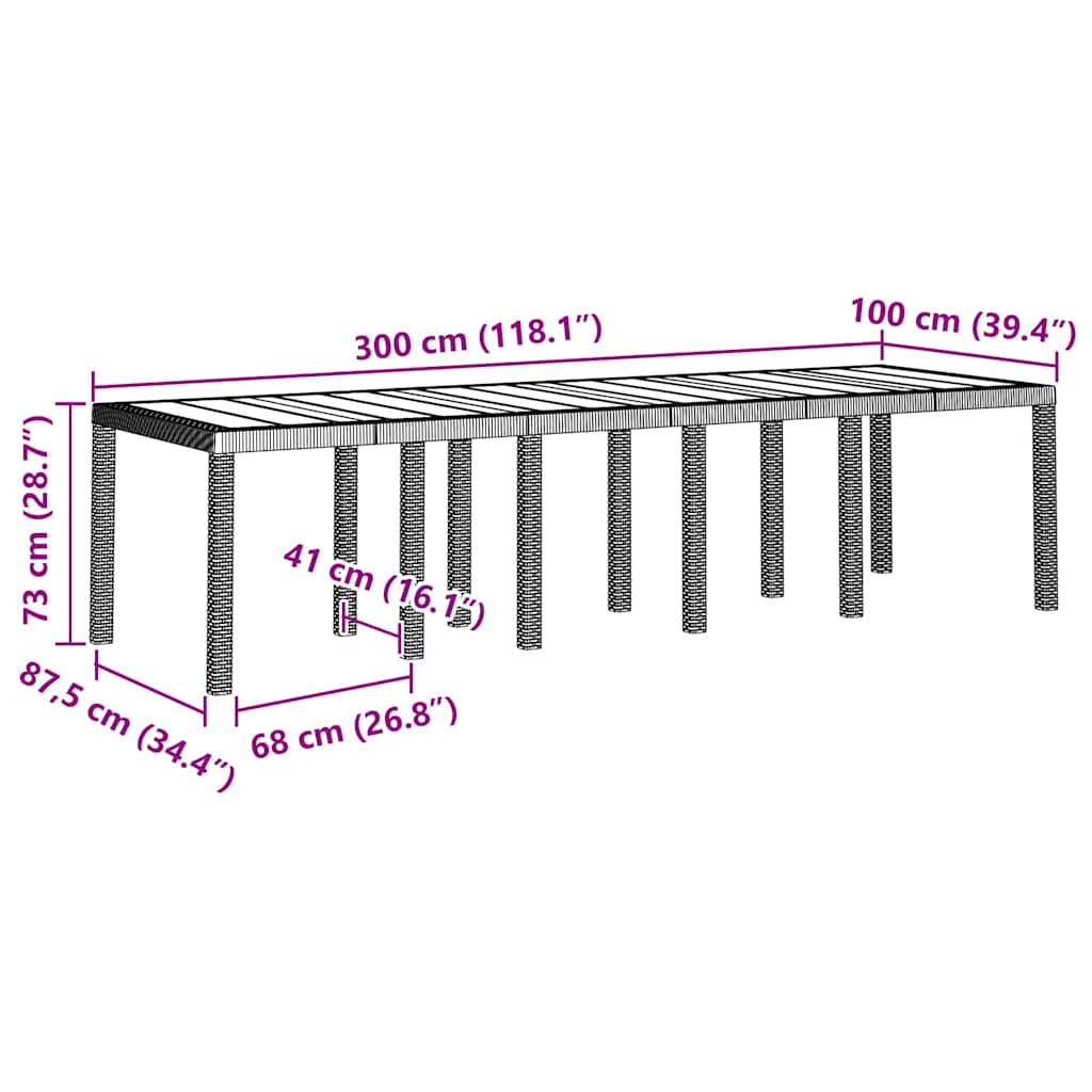 vidaXL Garden Dining Set 13 pcs White Poly rattan