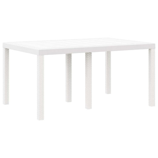 vidaXL Garden Dining Set 5 pcs White Polt rattan
