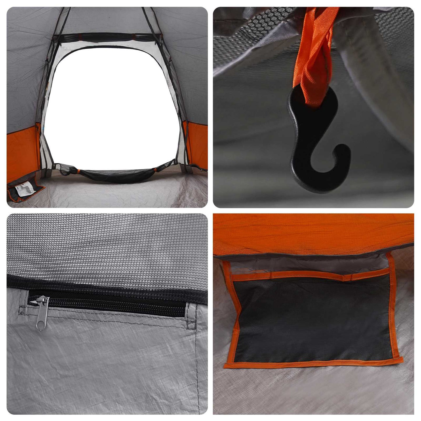 vidaXL Instant Tent with Rainfly 4-Person Quick-Release 185T Polyester