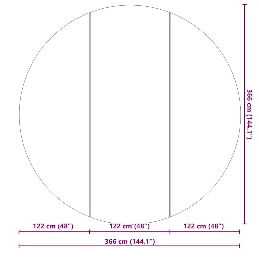 vidaXL Pool Ground Sheet Folding Black Ø 366 cm Polyester geotextile