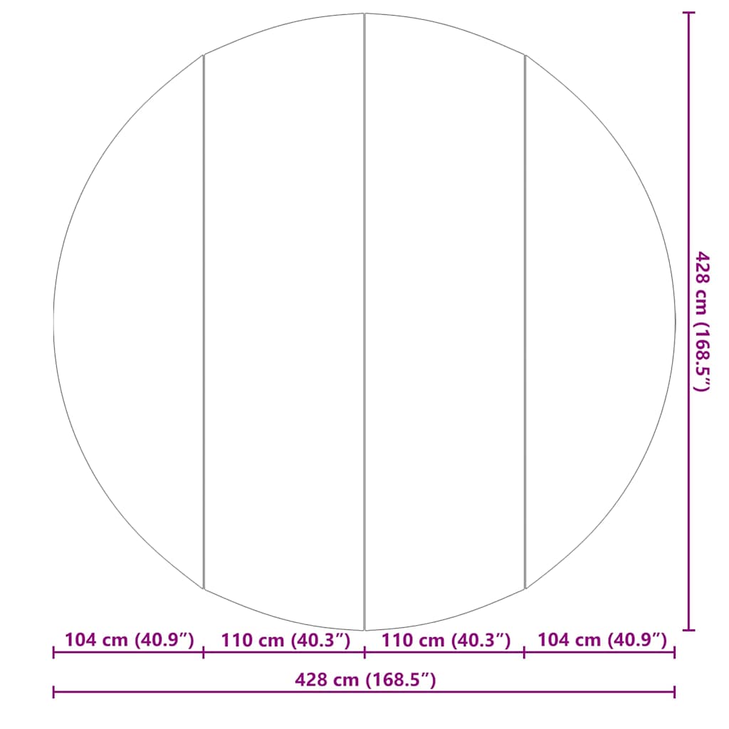 vidaXL Pool Ground Sheet Folding Black Ø 428 cm Polyester geotextile
