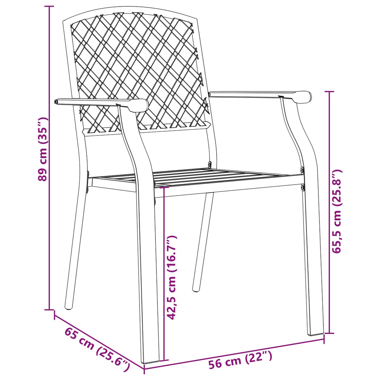 vidaXL Garden Dining Set 9 pcs Anthracite Steel