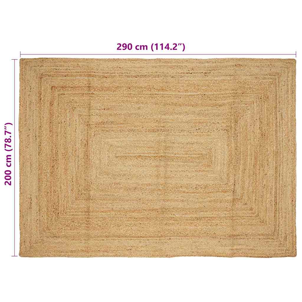 vidaXL Area Rugs Natural 200 x 290 cm Jute