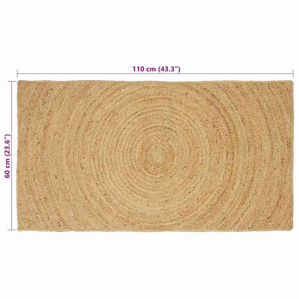 vidaXL Area Rugs Natural 60 x 110 cm Jute