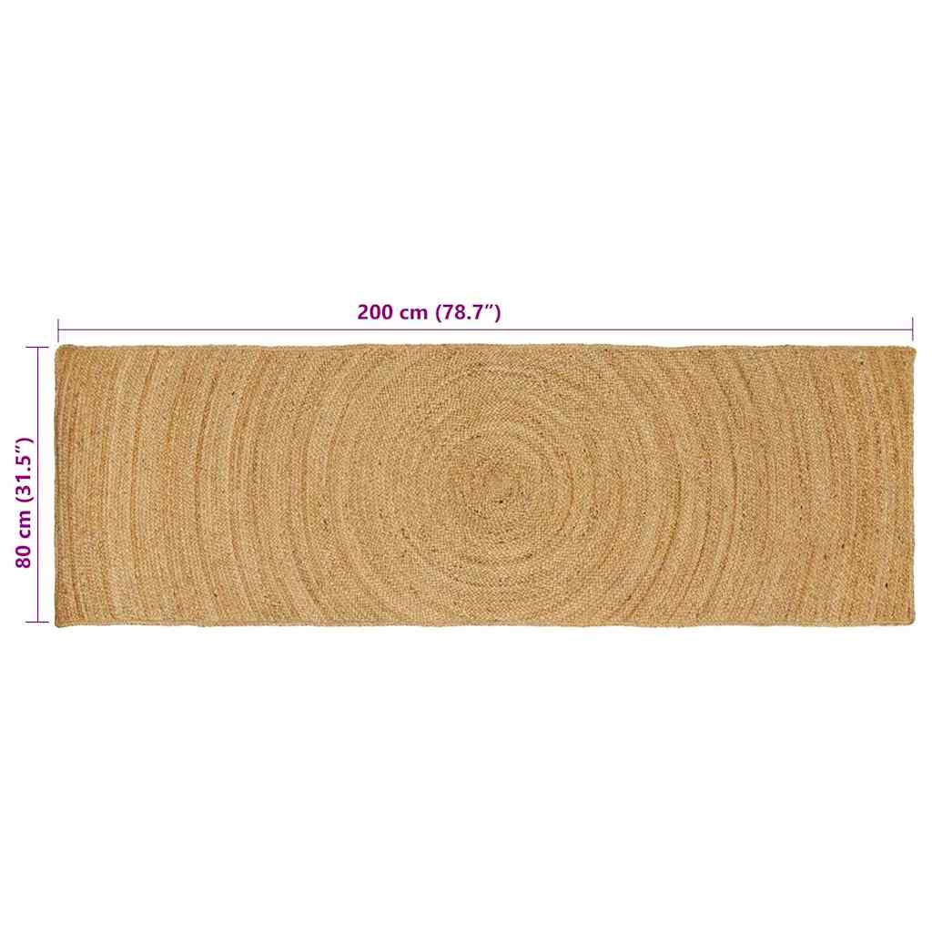 vidaXL Area Rugs Natural 80 x 200 cm Jute