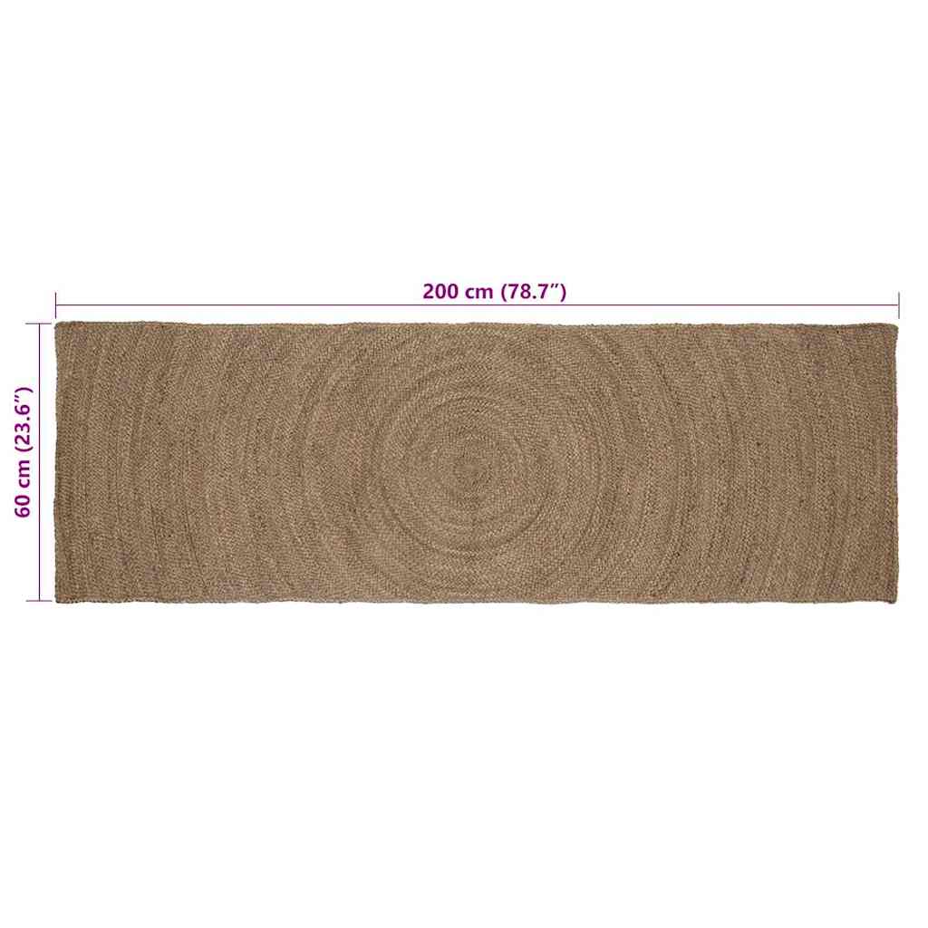 vidaXL Area Rugs Grey 60 x 200 cm Jute