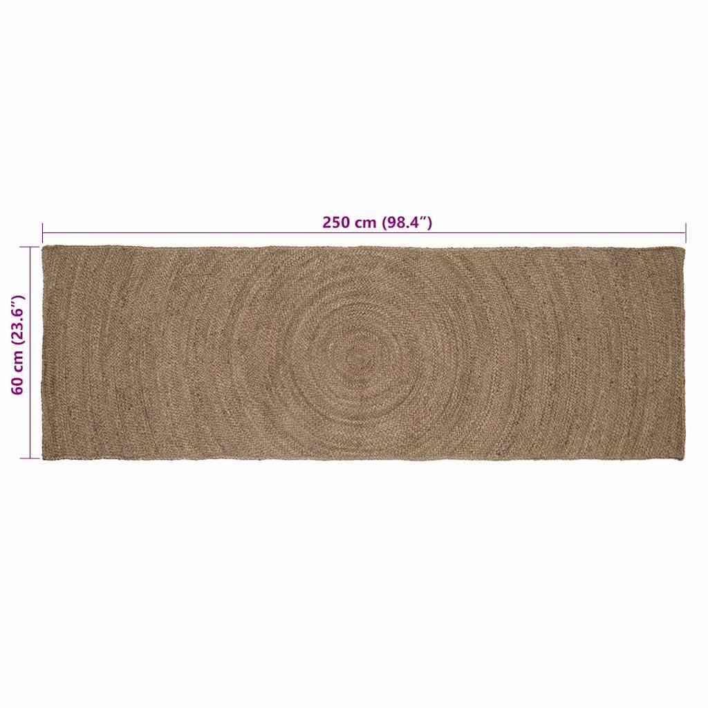 vidaXL Area Rugs Grey 60 x 250 cm Jute