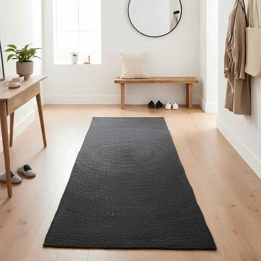 vidaXL Area Rugs Dark Grey 80 x 150 cm Jute