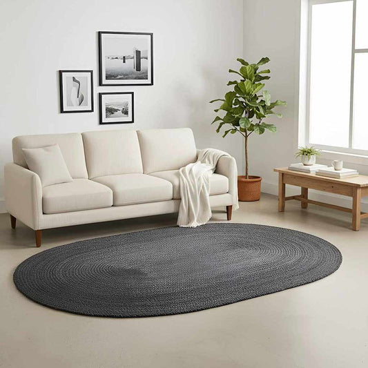 vidaXL Area Rugs Dark Grey 152 x 245 cm Jute