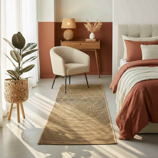 vidaXL Area Rug Black 60 x 250 cm Jute