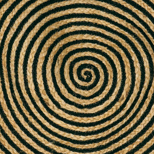 vidaXL Area Rugs Black Ø 210 cm Jute