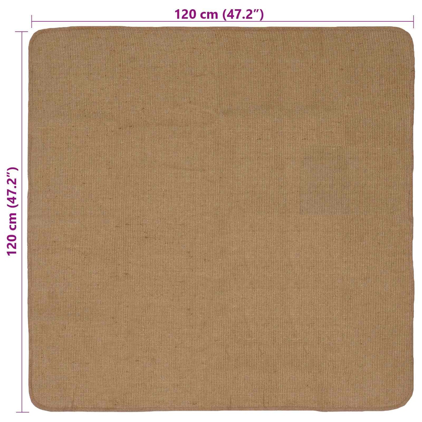 vidaXL Area Rugs Light Brown 120 x 120 cm Jute