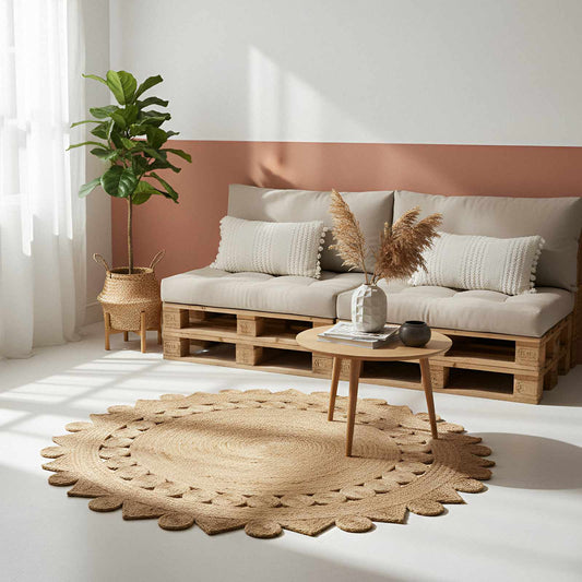 vidaXL Area Rugs Rectangular Brown Ø 210 cm Jute