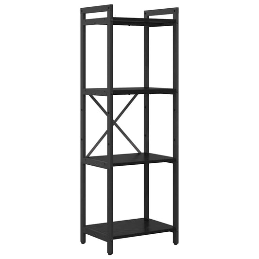 vidaXL Bookshelf 40 x 30 x 119 cm Engineered Wood Black Oak
