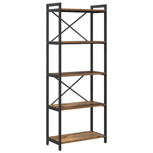 vidaXL Bookshelf 60 x 30 x 155 cm Engineered Wood Old wood