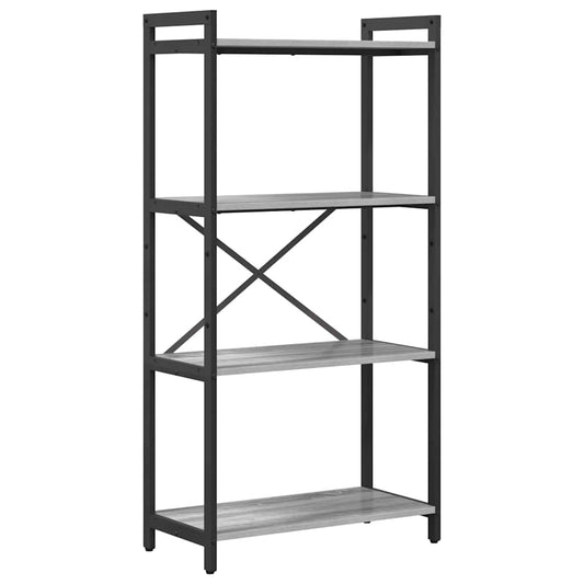 vidaXL Bookshelf 60 x 30 x 120 cm Engineered Wood Grey sonoma
