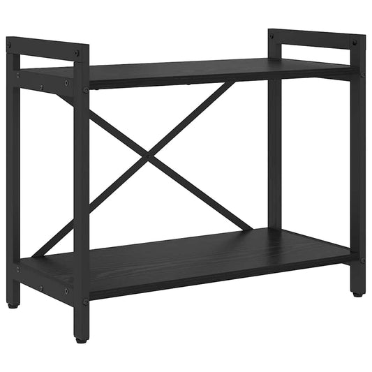 vidaXL Bookshelf 60 x 30 x 50 cm Engineered Wood Black Oak