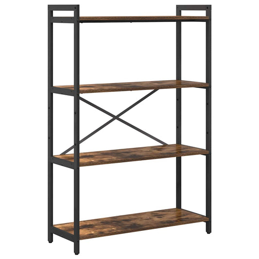 vidaXL Bookshelf 80 x 30 x 120 cm Engineered Wood Smoked Oak