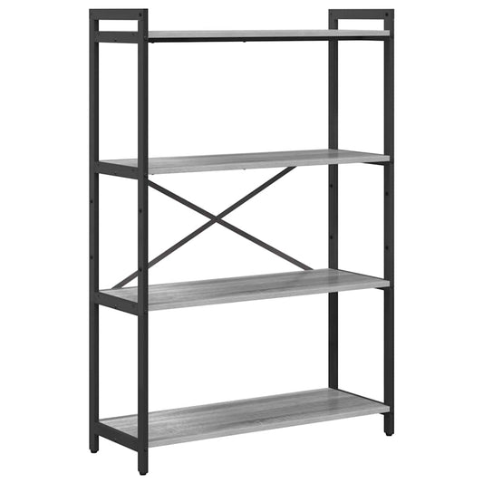 vidaXL Bookshelf 80 x 30 x 120 cm Engineered Wood Grey sonoma
