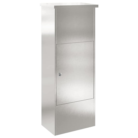 vidaXL Parcel Drop Box Silver 44.5 x 29 x 110.5 cm Stainless Steel