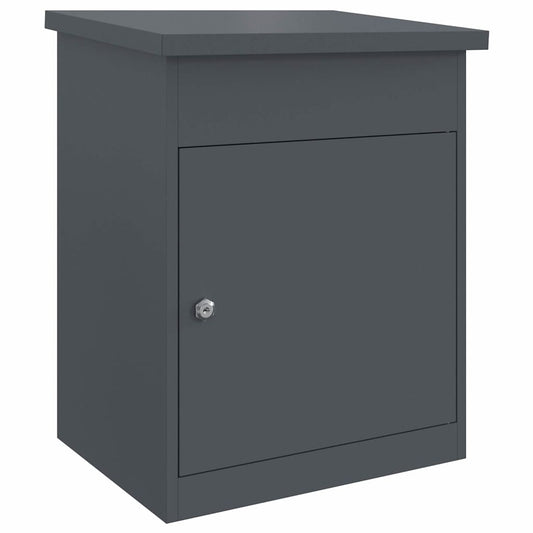 vidaXL Parcel Drop Box with Storage Anthracite 47.5 x 38 x 59 cm Steel