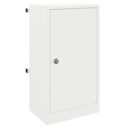 vidaXL Mailbox with Storage with Door White 30 x 20 x 55 cm Steel