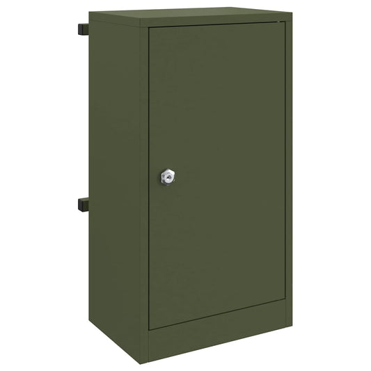 vidaXL Mailbox with Storage Olive green 30 x 20 x 55 cm Steel