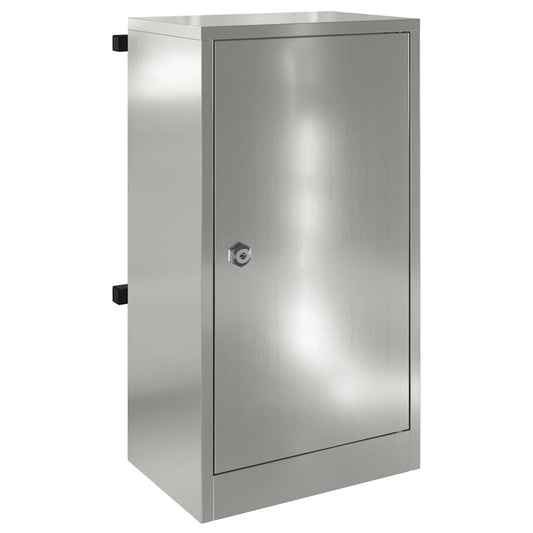 vidaXL Mailbox with Storage Black 30 x 20 x 55 cm Galvanised Steel