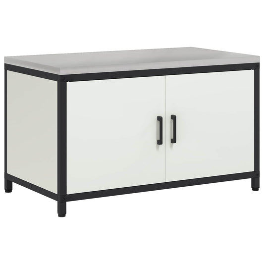vidaXL Kitchen Storage HATTEM White 90 x 50 x 53 cm Steel