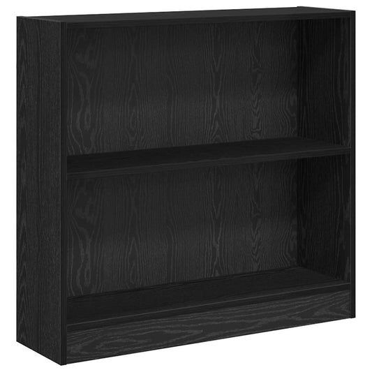 vidaXL Bookshelf 80 x 24 x 76 cm Engineered Wood Black Oak